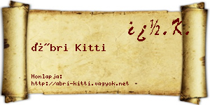 Ábri Kitti névjegykártya