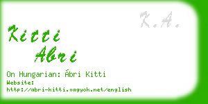 kitti abri business card